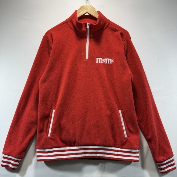 Sweaters - M&M Jacket Womens's M Pullover Mock Neck 1/4 Zip Red